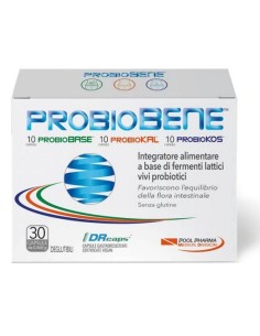 Probiobene Integratore di Fermenti Lattici Probiotici Vivi 30 Compresse